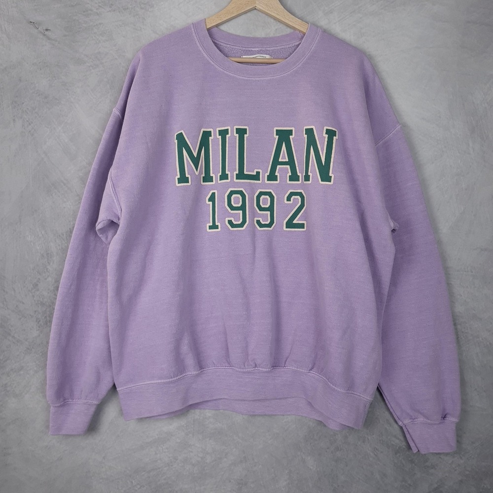 Anthropologie Sweatshirt Womens Medium Purple Milan 1992 Oversized Baggy Comfort